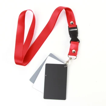 

Balance Card Set for Canon Nikon Sony Olympus Pentax 18% Gray + Black +White 3 pieces Cards with Strap