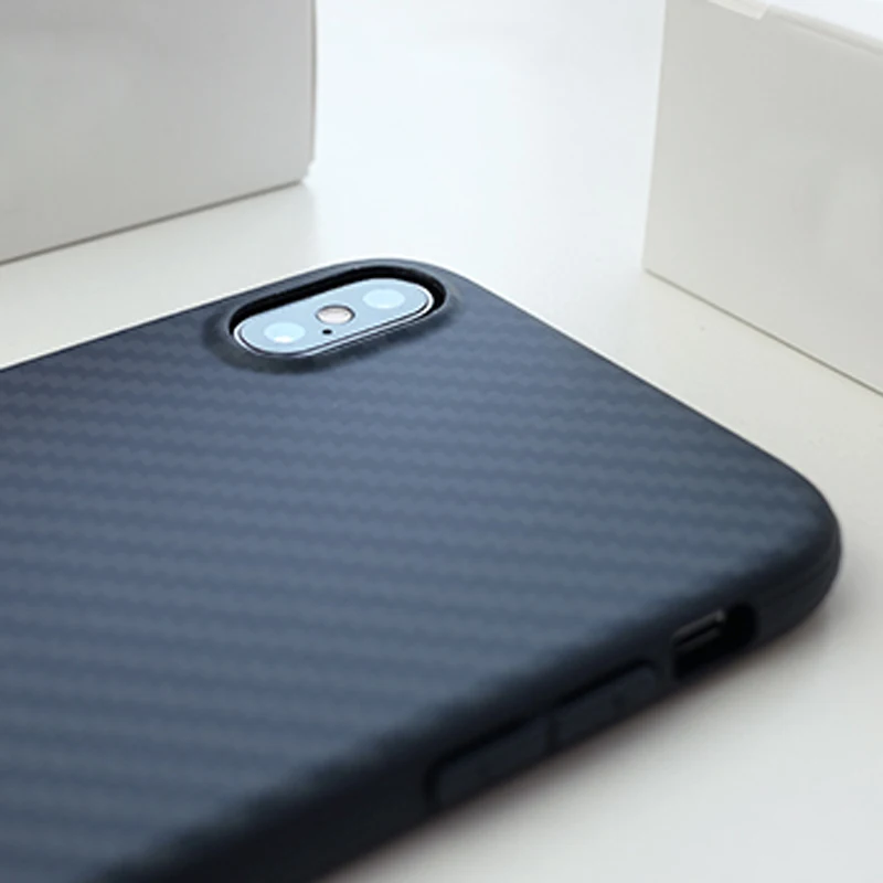 Чехол SiMR из 100% настоящего углеродного волокна для iPhone X 0 7 мм Роскошный чехол