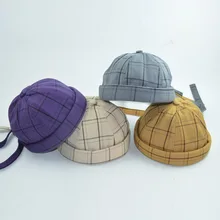 Женские шапки бини осень Wo мужские шапки бини для мужчин хип-хоп Корейская тыква шляпа Skullcap без полей Модный комбинезон с тыквой шляпа