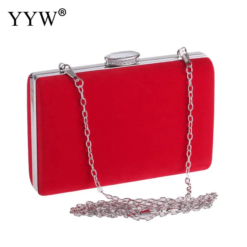

Black Flannelette Box Clutches Bag For Women Vintage Solid Bride Prom Handbag Purse Elegant Shoulder Bag Women Wedding Handbag