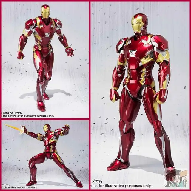 

SHFiguarts SHF Ironman MK46 in Marvel Avengers Captain American Civil War Action Figures Toys for Christmas Birthday Gift