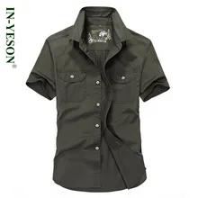 Большие размеры, M-4XL, брендовая рубашка в стиле милитари для мужчин, хлопок, дышащий классический дизайн, хаки, синий, армейские повседневные мужские рубашки Camisa Masculina