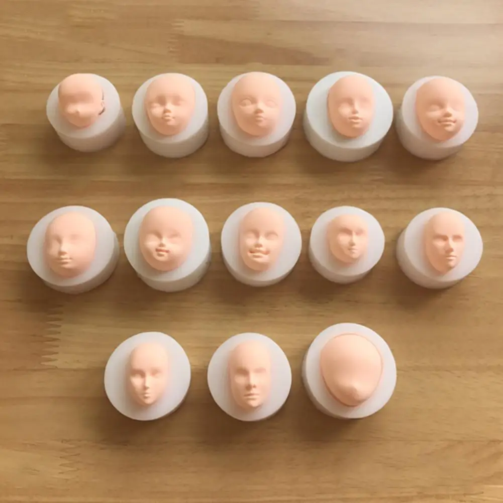 

3D Face Clay Fondant Silicone Mold Cake Chocolate Candy Baking Decorating Tool Cookies Bakeware Tools Accessories