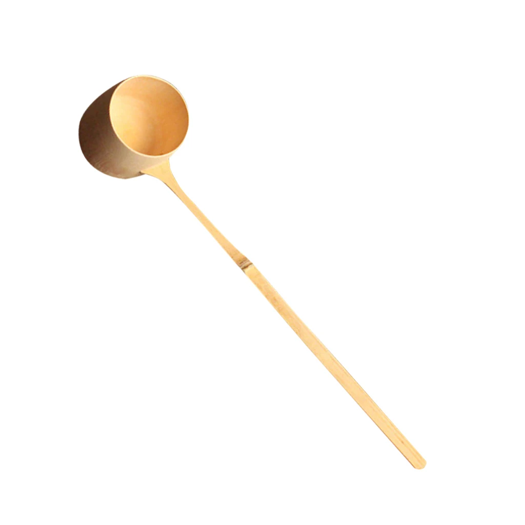 Handmade Bamboo Water Scoop with Long Handle Spoon Cooking Tools Soup Spoon Ladle Dipper Kitchen Tools For Home Hotel Restaurant