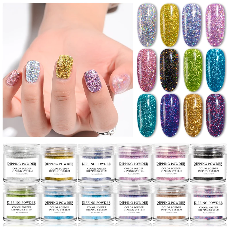 Holo Dipping Powder Gradient Glitter Decoration Pigment Dust Laser