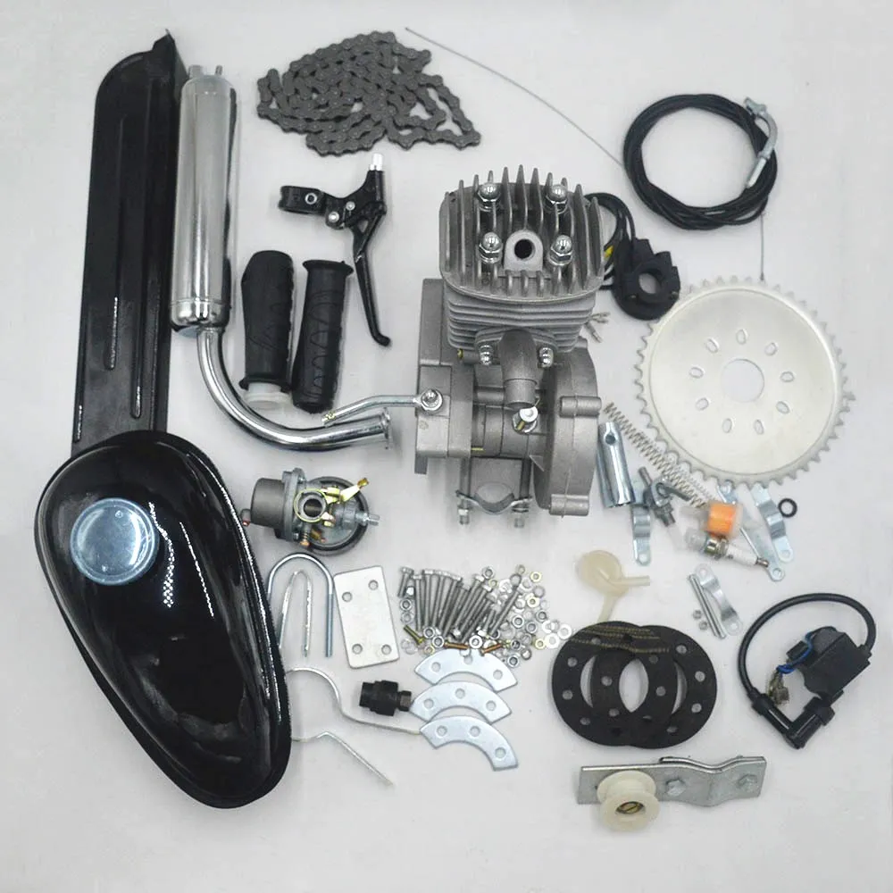 Best 80cc 2 Stroke Motor Engine Kit for DIY Motorized Bicycle Push Bike Complete Petrol Cycle Motor set motorcycle kit 1