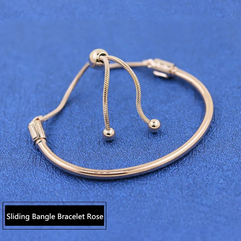 

2019 NEW Charm logo Engraving Silver 925 pendants bracelet rose pandoras bangle for women jewelry Making,1pz