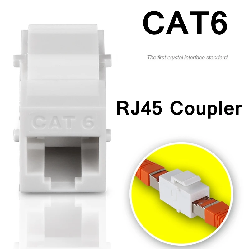

10 шт./лот, соединение с печатной платой CAT6 UTP, гнездо-гнездо, встроенный соединитель RJ45, сетевой кабель, Встроенный адаптер 8P8C, Удлинительный разъем
