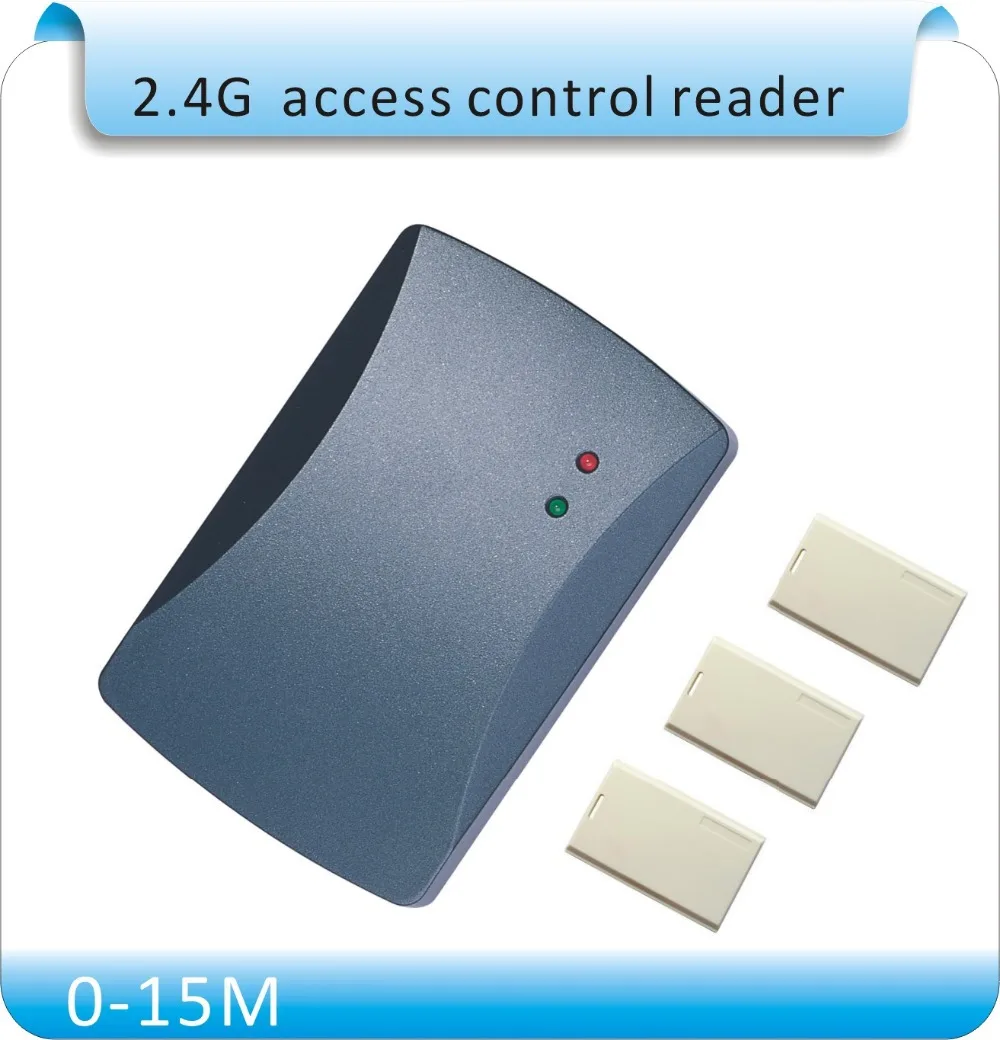 

Newest Access Control System special 2.4GHZ longer distance WG26 reader /2.4GHZ Access Control Card Reader+10pcs 2.4GHZ cards