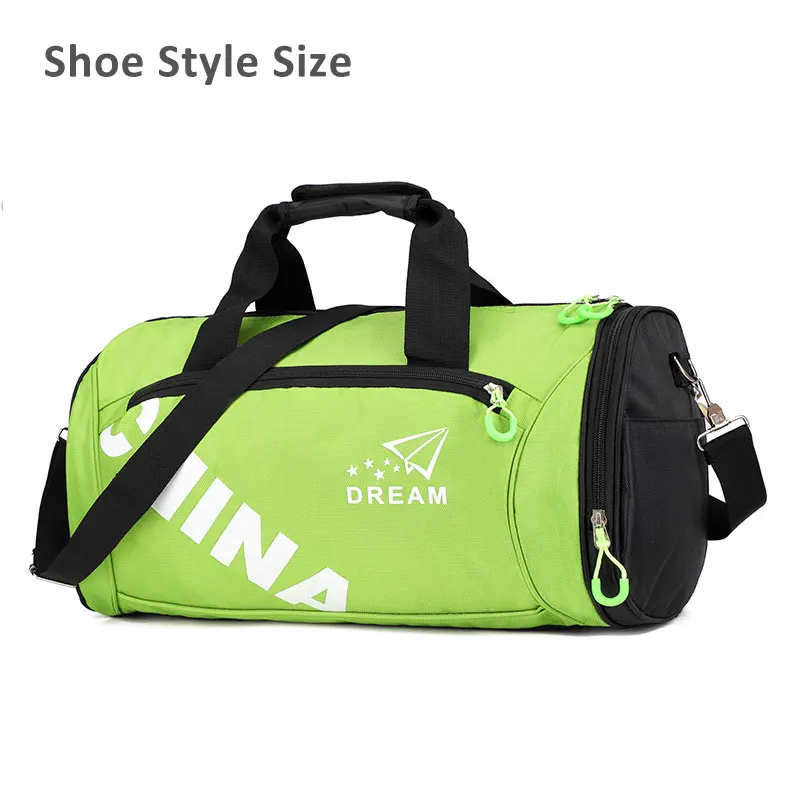 Scione Мужская водонепроницаемая дорожная сумка, Женская нейлоновая спортивная сумка через плечо, светильник, Повседневная сумка для багажа, сумка на плечо для фитнеса - Цвет: Green Shoe