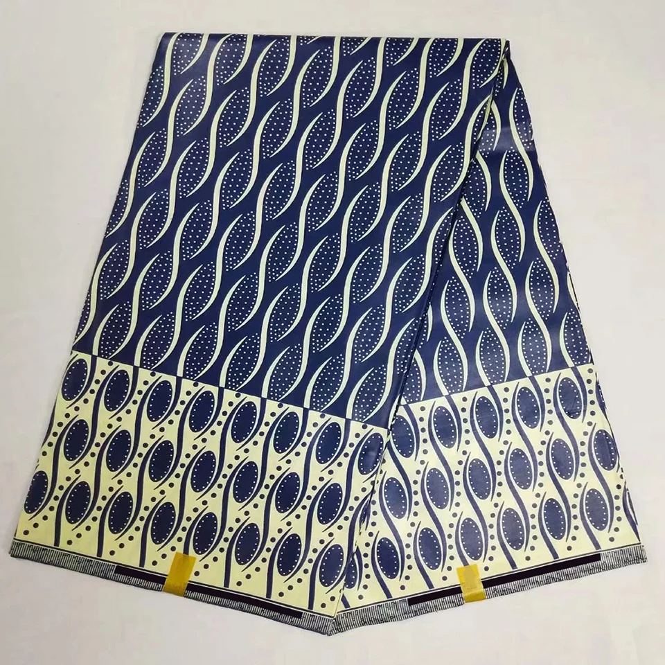 African Print Block Wax Cotton Fabric Blue Kente 6yards free shipping NAW-123 | Дом и сад