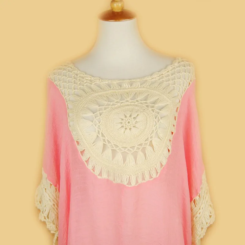 Lace Crochet Knitted Boho Shirt