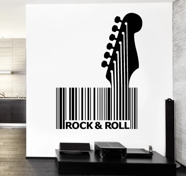 Calidad perfecta Pared de Vinilo Pegatinas Guitarra Música