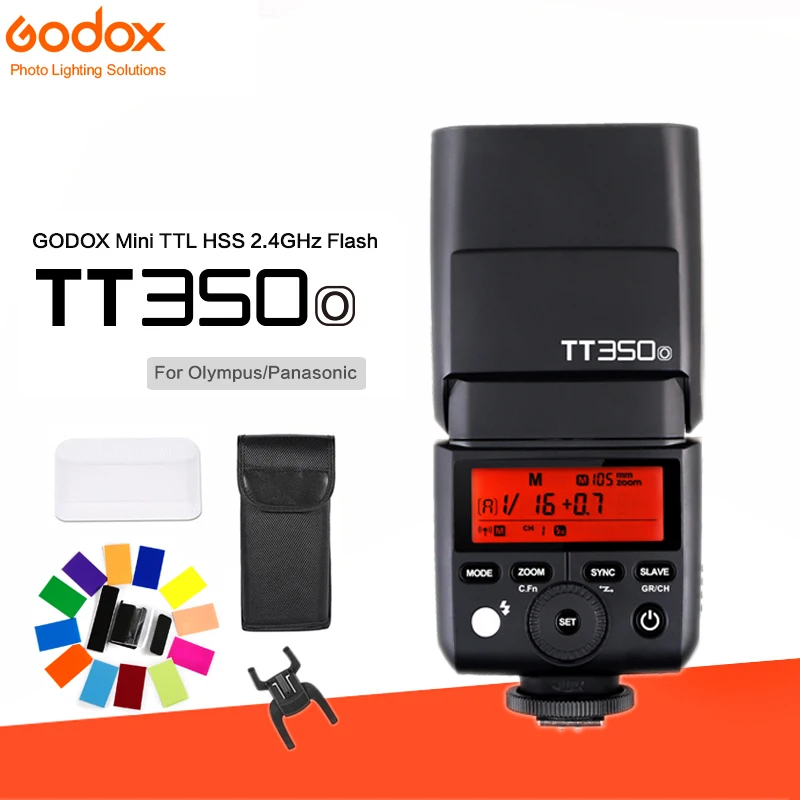 Godox Mini Speedlite TT350O вспышка для камеры TTL HSS GN36 беззеркальной цифровой зеркальной