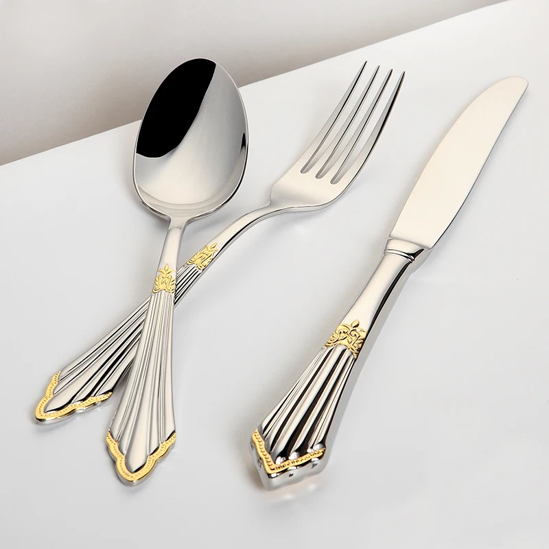 Gold Plated Cutlery Set 24pcs Luxury Dinner Sets Stainless Steel ... Gold Plated Cutlery Set 24pcs Luxury Dinner Sets Stainless Steel ...