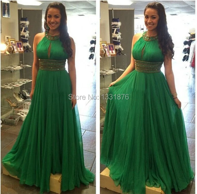 Sexy larga de la gasa de puffy verde esmeralda vestidos de baile 2016 vestido de festa