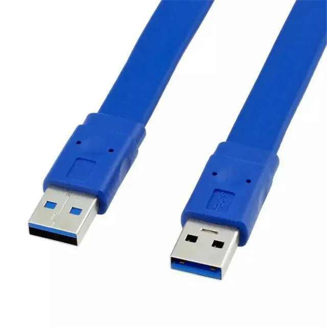 USB 3.0 A Male Plug to A male Plug Flat Cable Extension Cord Leads 30cm/60cm/100cm/150cm