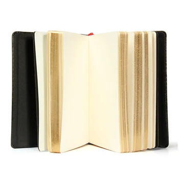 

PPYY NEW -Book From Bloc Notes Memo Paper Notebook Agenda Black PU Leather Journal