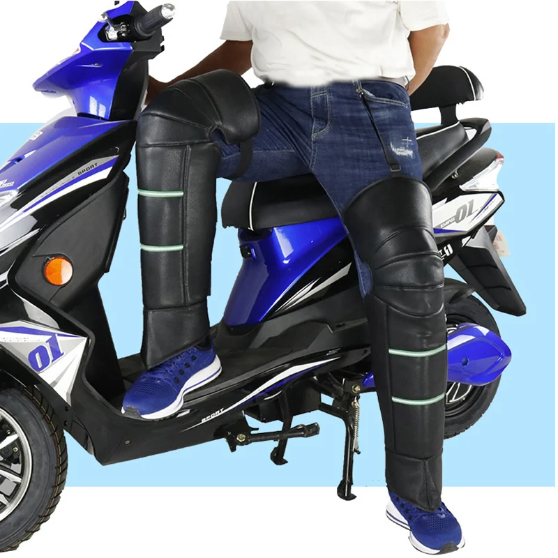 

Moto Longer Kneepad leg protectors Winter warm motocross knee pads Scooter E-bike Trikes use in Winter scooter leg Black