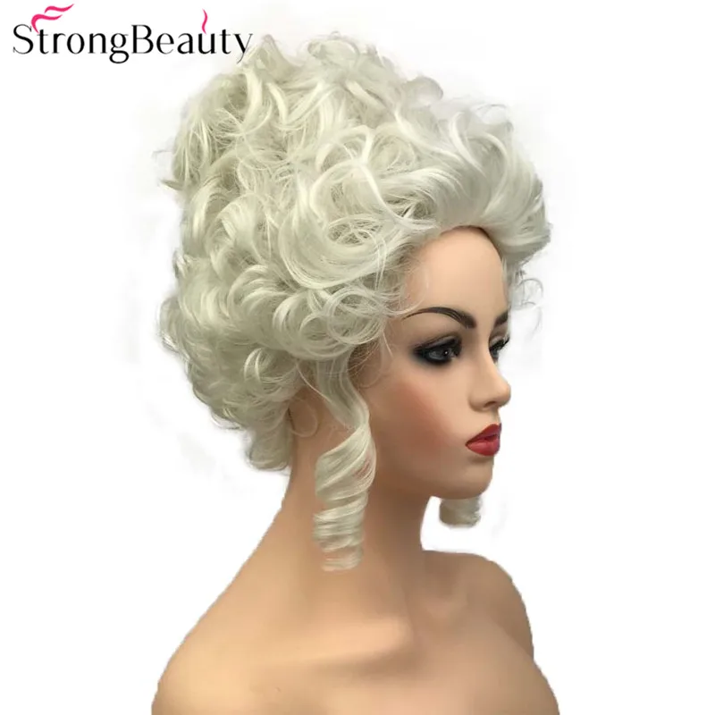 StrongBeauty синтетические вьющиеся волосы парик Marie Antoinette женские парики для