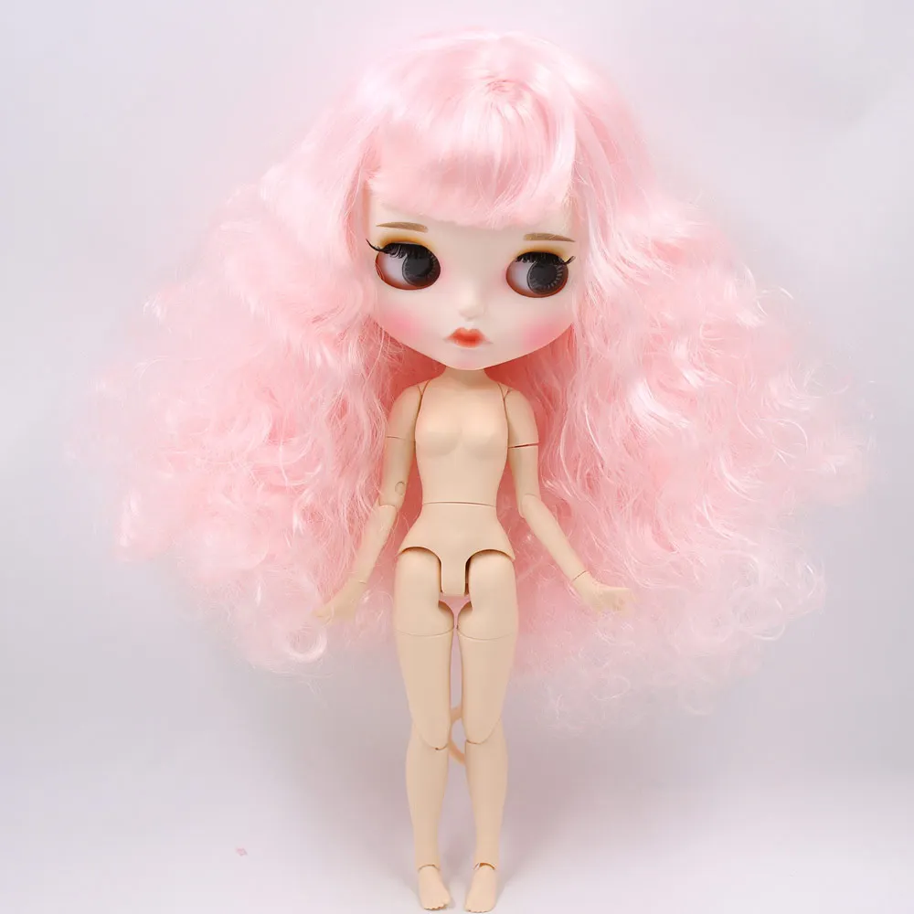 Ледяные обнаженные куклы Blyth No. QE126/300 розовые волосы тело 1/6 bjd, pullip, licca, jerryberry - Цвет: B nude doll
