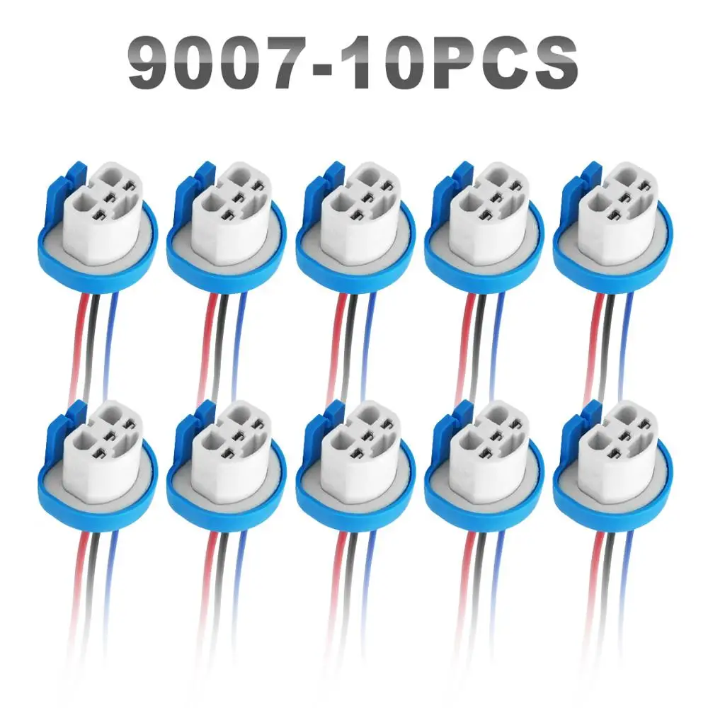 JGAUT 10 Pieces H1 H7 H13 H8 H9 H11 9007 Auto Wires Connector Of Daytime Running Lights Led Wiring Harness High Quality | Автомобили и