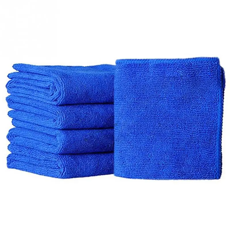 25*25 см 5 шт./1 шт. микрофибра для чистки авто мягкая ткань для мытья полотенце пылезащитный синий мягкий абсорбирующий тряпка для мытья автомобиля автоуход