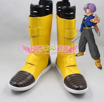 

Dragon Ball Z Trunks Yellow Halloween Adult Cosplay Shoes Boots C006