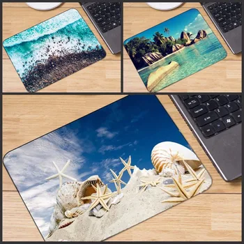 

Yuzuoan Print Rubber Mousepads for Beach and starfish Mice Mat DIY Design Pattern Computer Gaming Cloud Mouse Pad Size 18*22CM