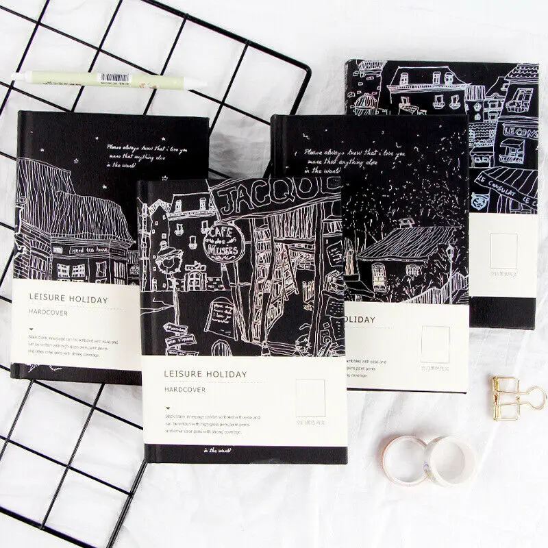

New Creative "black Inner Page" Notebook Allows You To Create Your Own Notebook