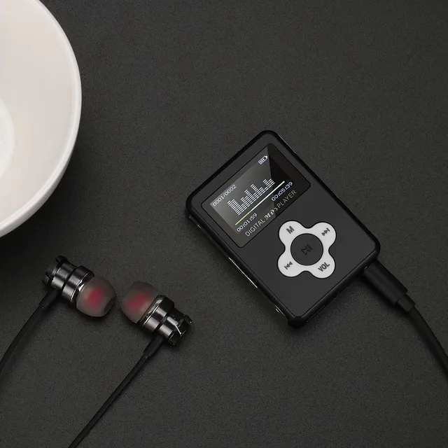 directly connect with PC for recharging USB Mini Metal MP3 Player LCD Screen Support 32GB Micro SD TF Card   8.23