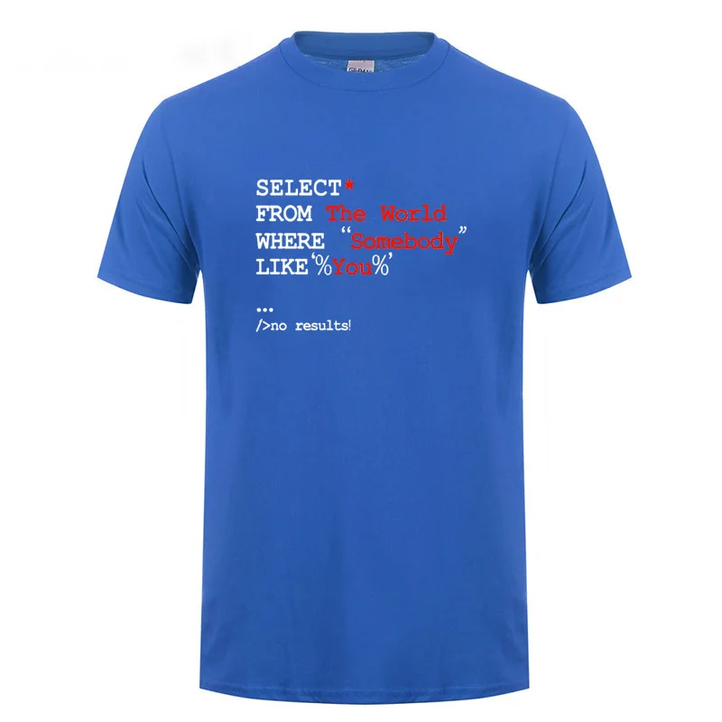 Забавные подарки для программирования, футболка для мужчин, хлопковая футболка с коротким рукавом и круглым вырезом, креативные футболки для компьютерного ботана, футболки на заказ - Цвет: Blue