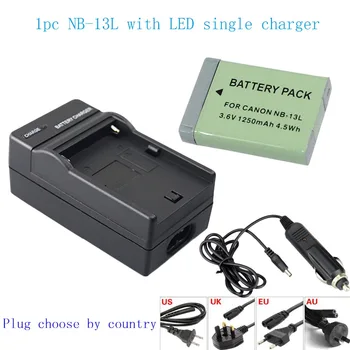 

JINBOSHI 1pc NB-13L NB13L NB 13L Rechargeable Li-ion Battery + Car Charger + Plug for Canon G5X G7X G9X G7 X Mark II SX720 HS