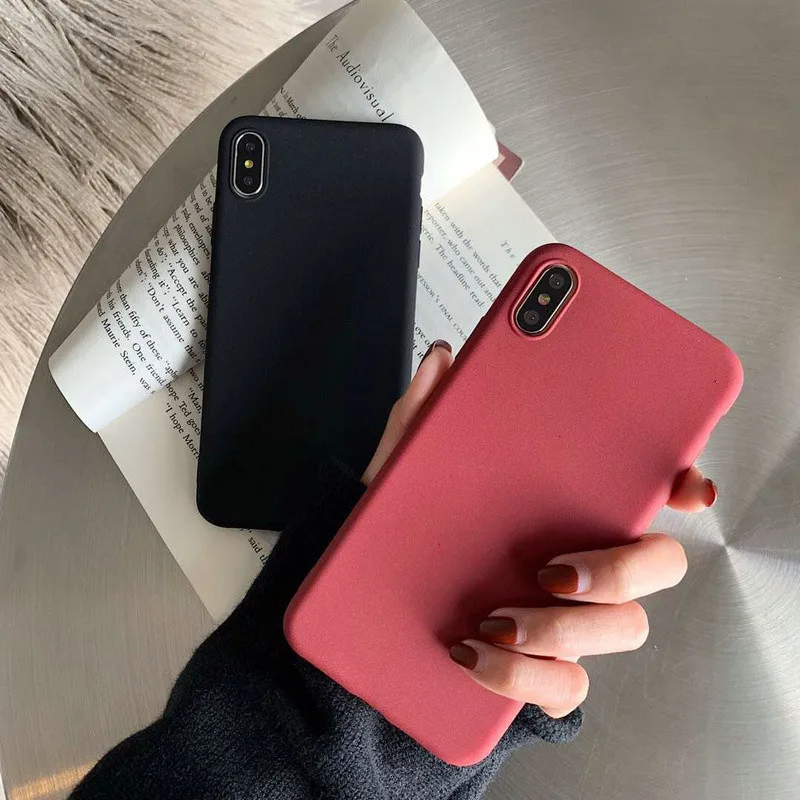 

For Samsung Galaxy S10 Matte Solid Color Soft Cover For Samsung Galaxy S10 S9 S8 Plus S6 S7 Edge Note 9 8 5 4 Back Protect Capa
