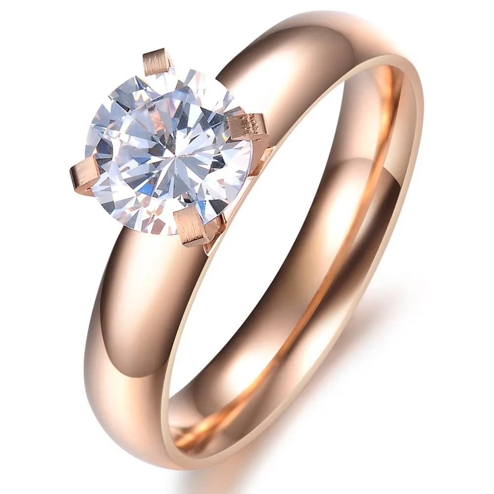 Tengyi Women Men Gp Rose Gold Color Silver Engagement Tengyi Women Men Gp Rose Gold Color Silver Engagement Wedding Band Wide Ring Stainless Steel Purity Rings Gj354 In Bands From Jewelry