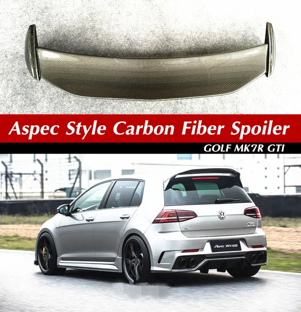 

Aspec Style Carbon Fiber Rear Spoiler FOR VW GOLF MK7R GTI