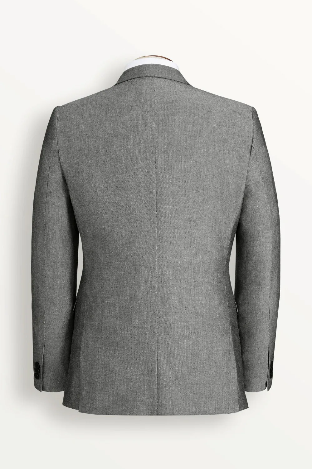 New Arrival Slim Fit Grey Groom Tuxedos Best Man Peak Lapel Groomsmen Men Wedding Suits( jacket+Pants+vest+tie)