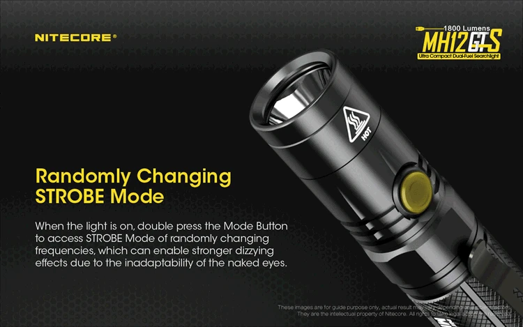 Nitecore 1800 LMs MH12GTS+ 18650 батарея микро USB перезаряжаемые тактические фонари CREE XPP35 HD светодиодный уличный поисковый фонарь