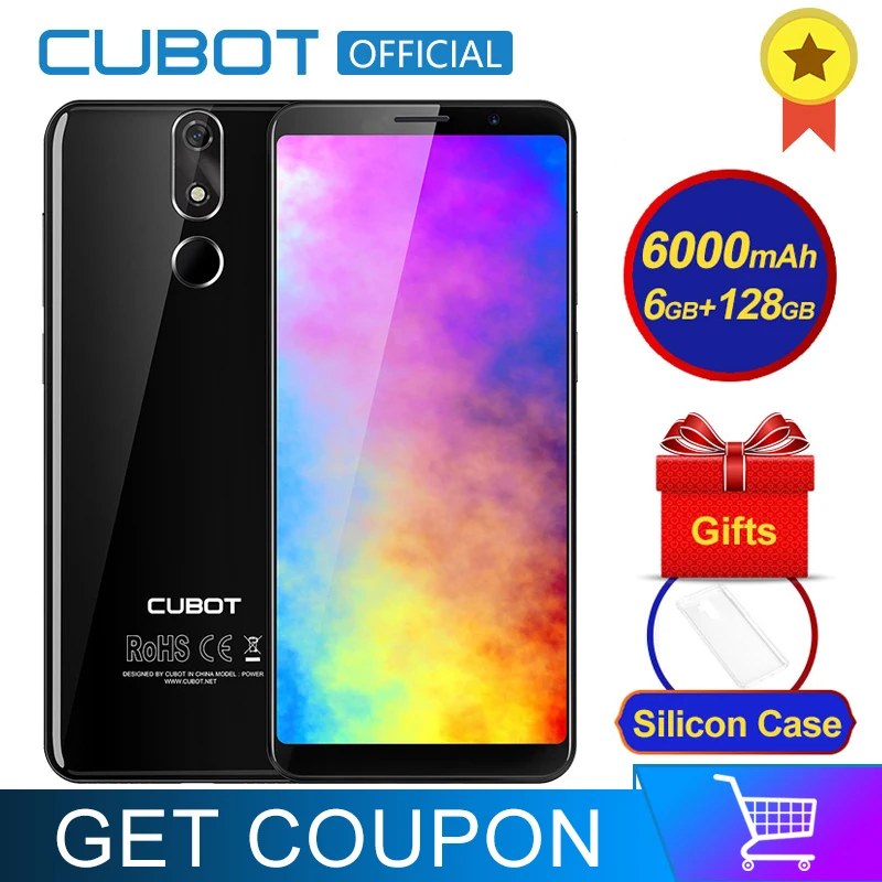 

Cubot Power Android 8.1 Helio P23 Octa Core 6000mAh 6GB RAM 128GB ROM 5.99 Inch FHD+ 6P lens Smartphone 20.0MP Celular 4G LTE