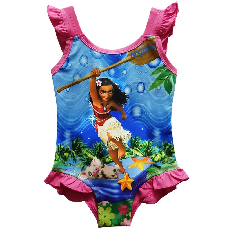 skirt dress for baby girl 2018 new  Moana trolls baby girl biquini one piece moana Cartoon swimming Bathing Suit Swim Wear Bikini Girls 4-10Y beautiful baby dresses Dresses