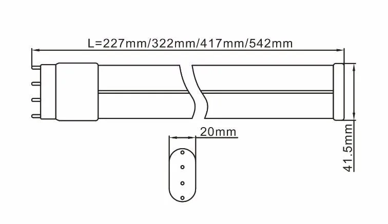 Новейшие 2G11 сид PL свет 9 Вт 12 Вт 15 Вт 18 Вт 24 Вт led 2G11 PL light tube SMD2835 AC85-265V