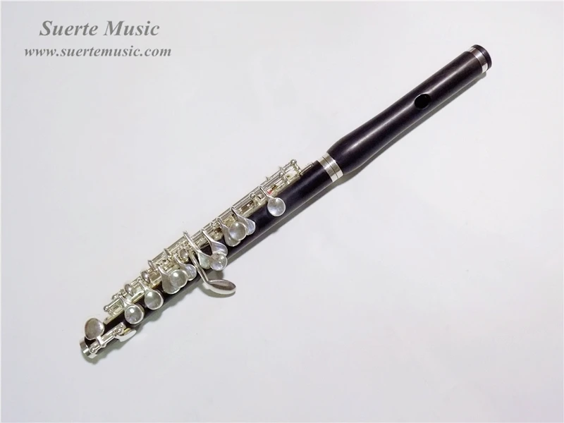 Ebony Piccolo Flute Silver Plated Keys Piccolo instruments with Wood Case Wind Musical instruments