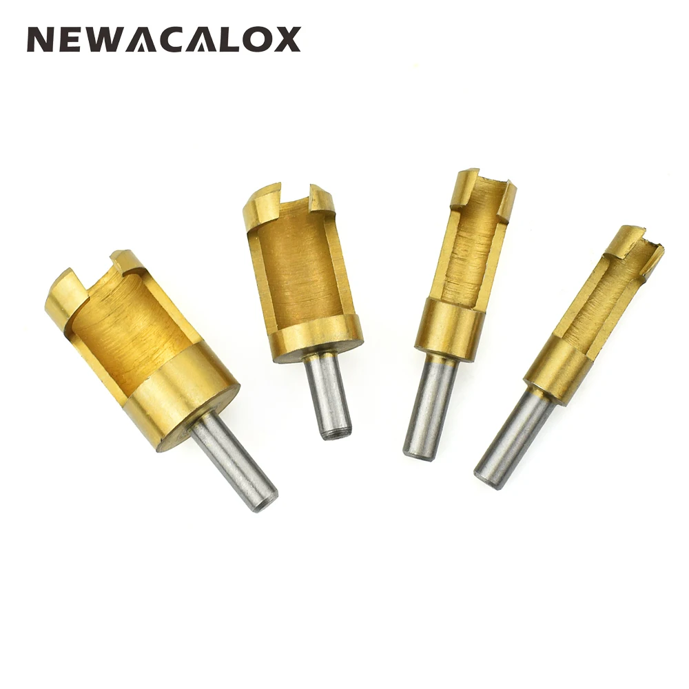 

Electric Woodworking Carving Cutter Titanize Carpentry Wood Plug Cutter Straight Tapered Claw Type Drill Bit 4pcs/set