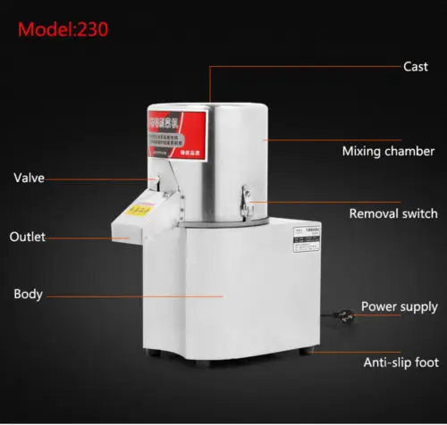 220 В коммерческий Электрический, для овощей инструмент для нарезки мяса машина для резки