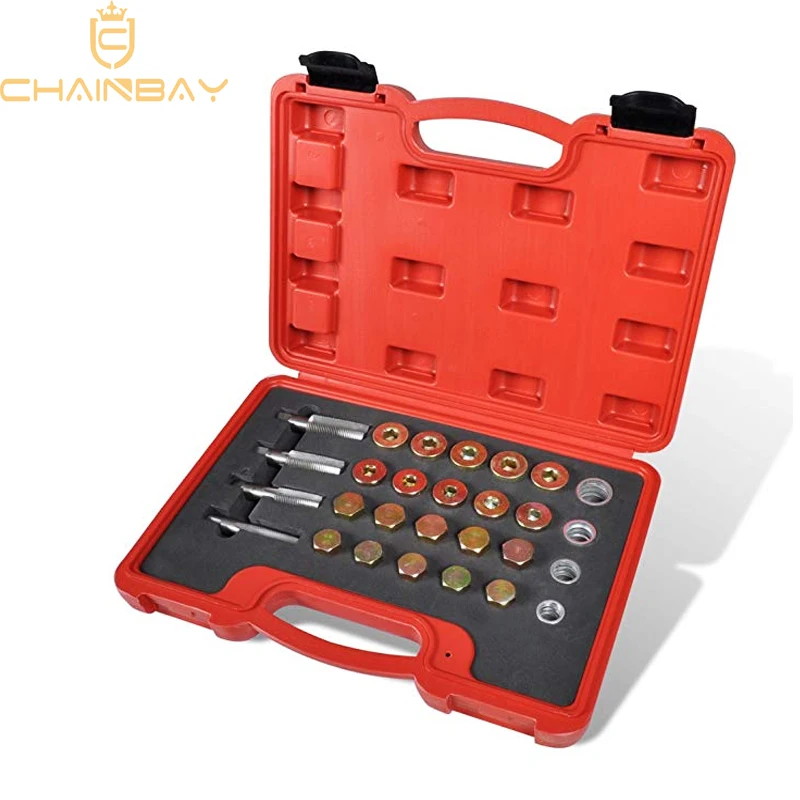 

64 Pcs Oil Pan Drain Plug Sump Bolt Thread Repair Set Tools For Auto M13 - M20 With Red Case