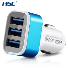 HSC HSC-300 Profissional 3 Portas USB 3.1A Carregamento Rápido Carregador de Carro Carregador de Refrigeração Inteligente para Telefones Inteligentes Tablet Hot New