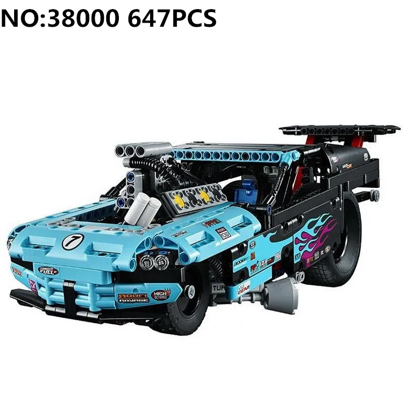 

Diy 647Pcs Decool technic Figures Drag Racer Model Kits Building Blocks Bricks sets boys kids Toys Gift Compatible legoing 42050
