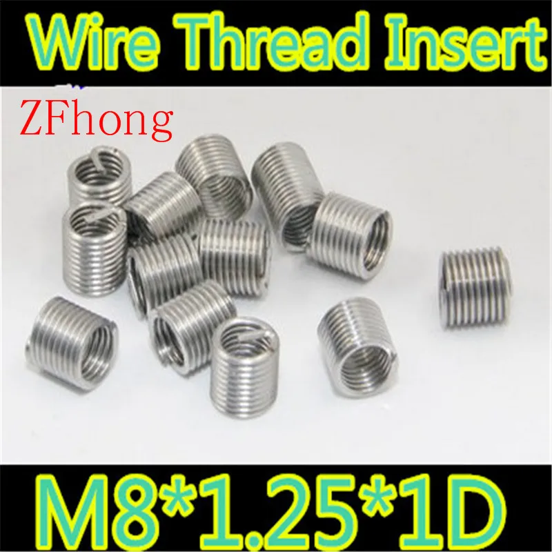100pcs m8 x 1D M8*1D metric thread repair insert sus304 M8 Thread