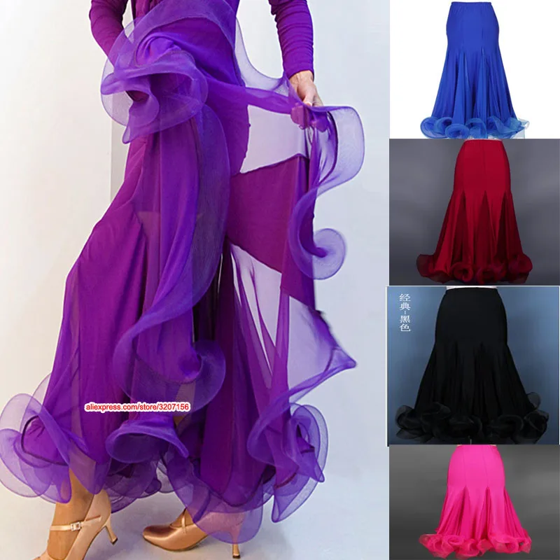 

Ballroom Standard Dance skirt womens Waltz Dance Competition skirt professional Ballroom Dance Dress women ballroom skirt Girl