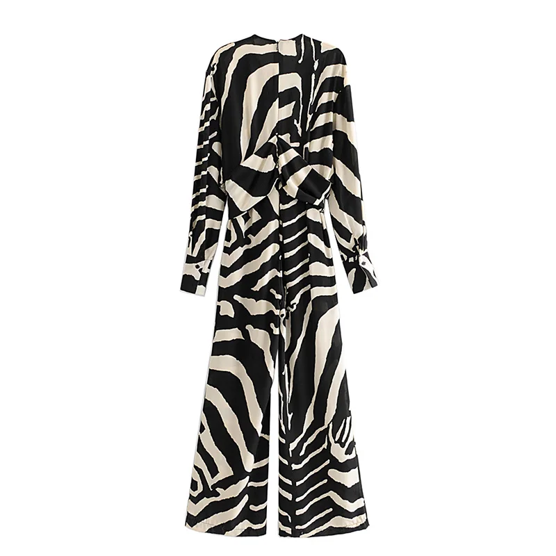 بيلا فلسفة خمر زيبرا طباعة الزنانير بذلة النساء 2019 V الرقبة الخلفي سستة جيوب السيدات السروال القصير عارضة ارتداءها